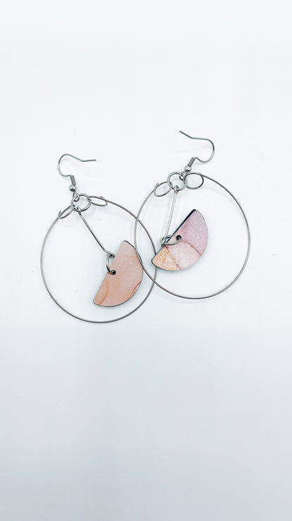 Earrings - Half Moon Hoop